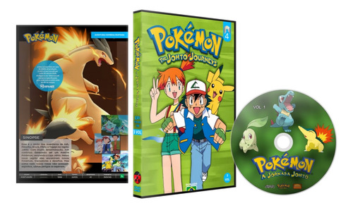 Dvd Anime Pokémon 3ª Temporada A Jornada Johto Dublado